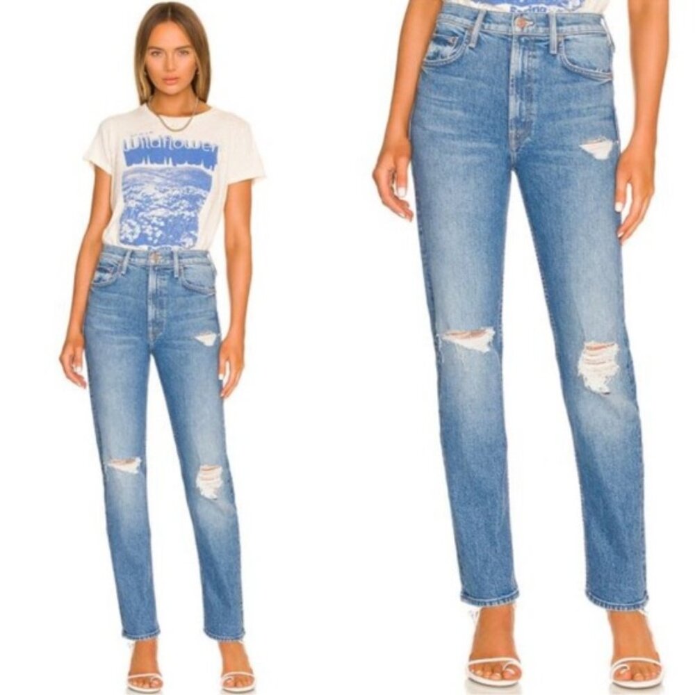 Mother - High Waisted Rider Skimp in Bloom and Doom